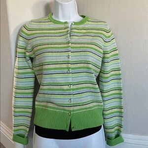 NWT Express 100% Lambswool Striped Cardigan Size S
